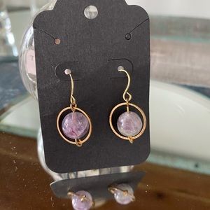 Lavender dangly earrings